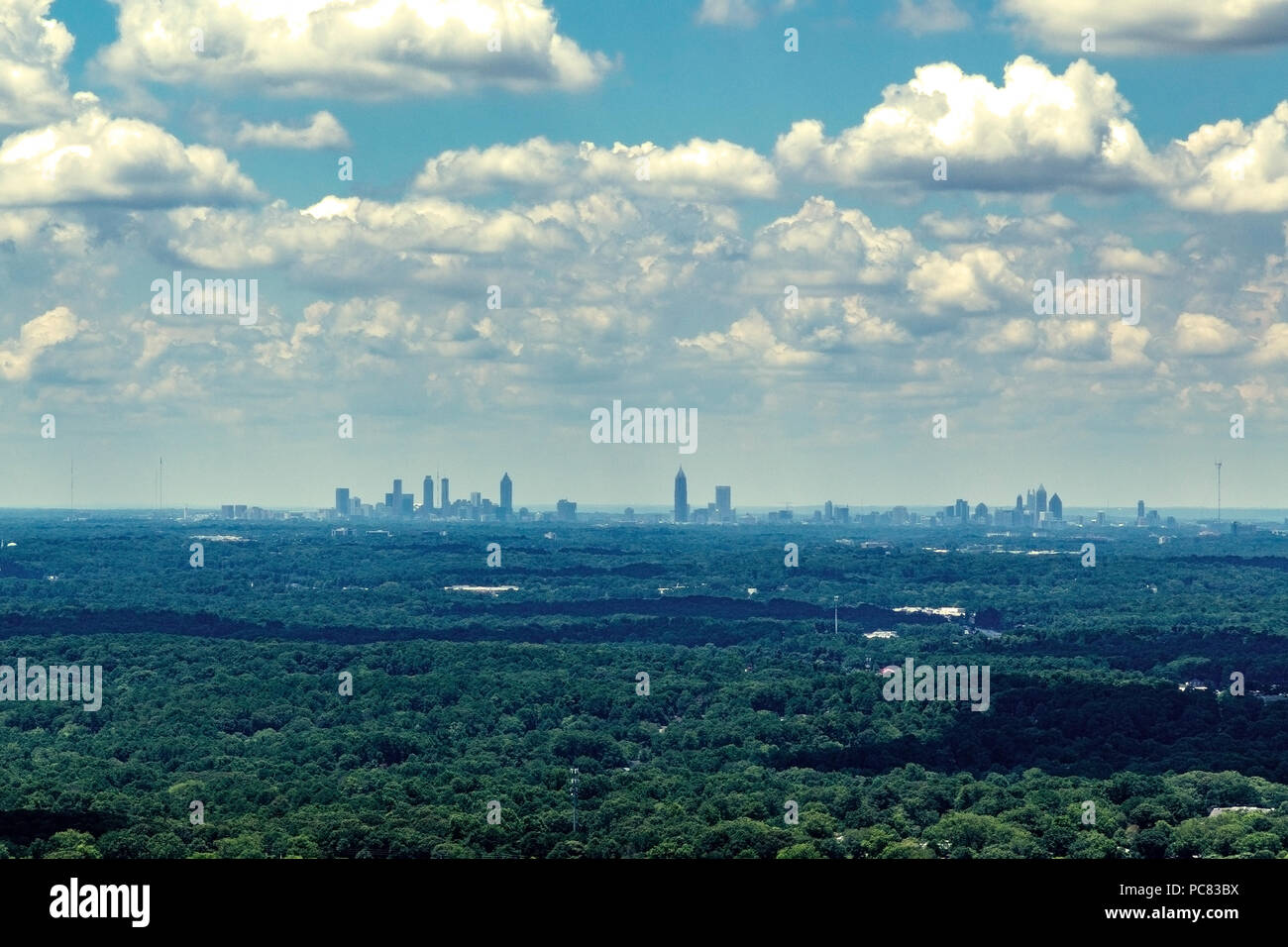 Skyline Von Atlanta, Stone Mountain, Georgia Stockfoto