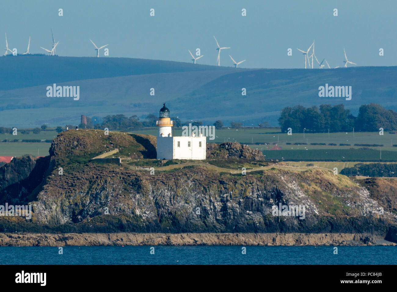 Die 1885 Fidra Leuchtturm auf fidra Insel im Firth von weiter an der Küste von Schottland Stockfoto