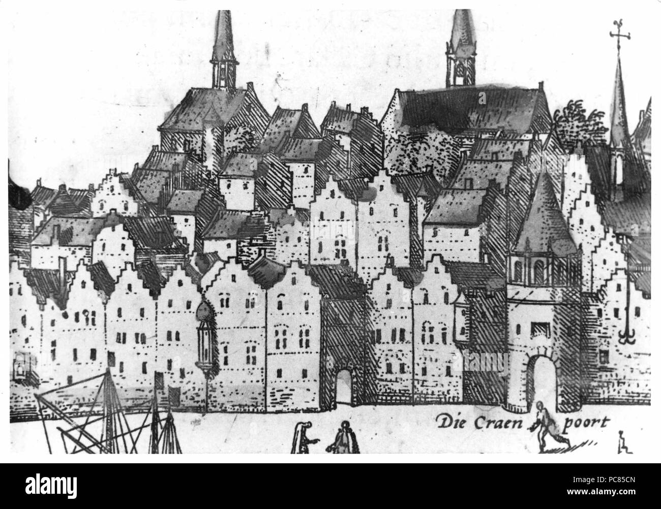 65 Nijmegen - Gezicht op Nijmegen vanuit Het noorden. ... - F - 78596 Van der Grinten Stockfoto