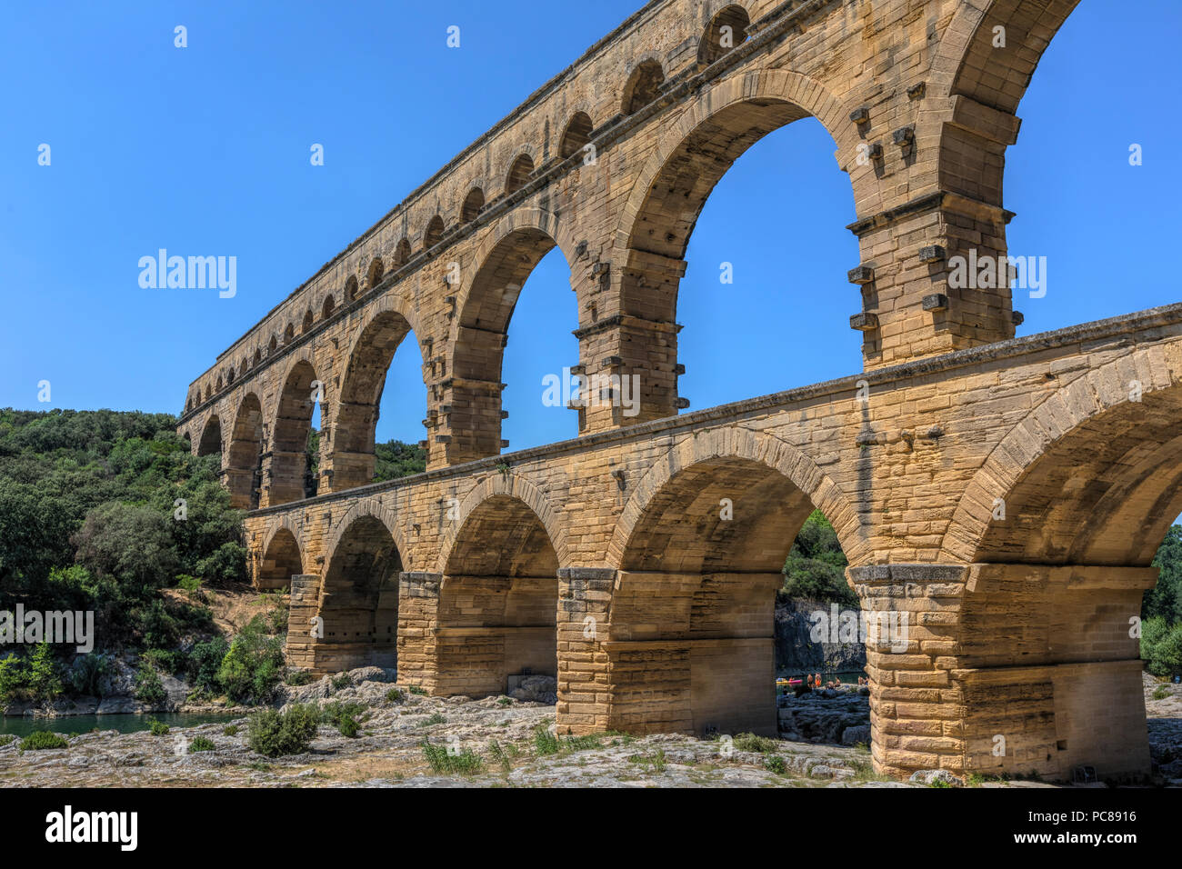 Pont du Gard, Vers-Pont-du-Gard, Gard, Nimes, Redessan, Frankreich Stockfoto