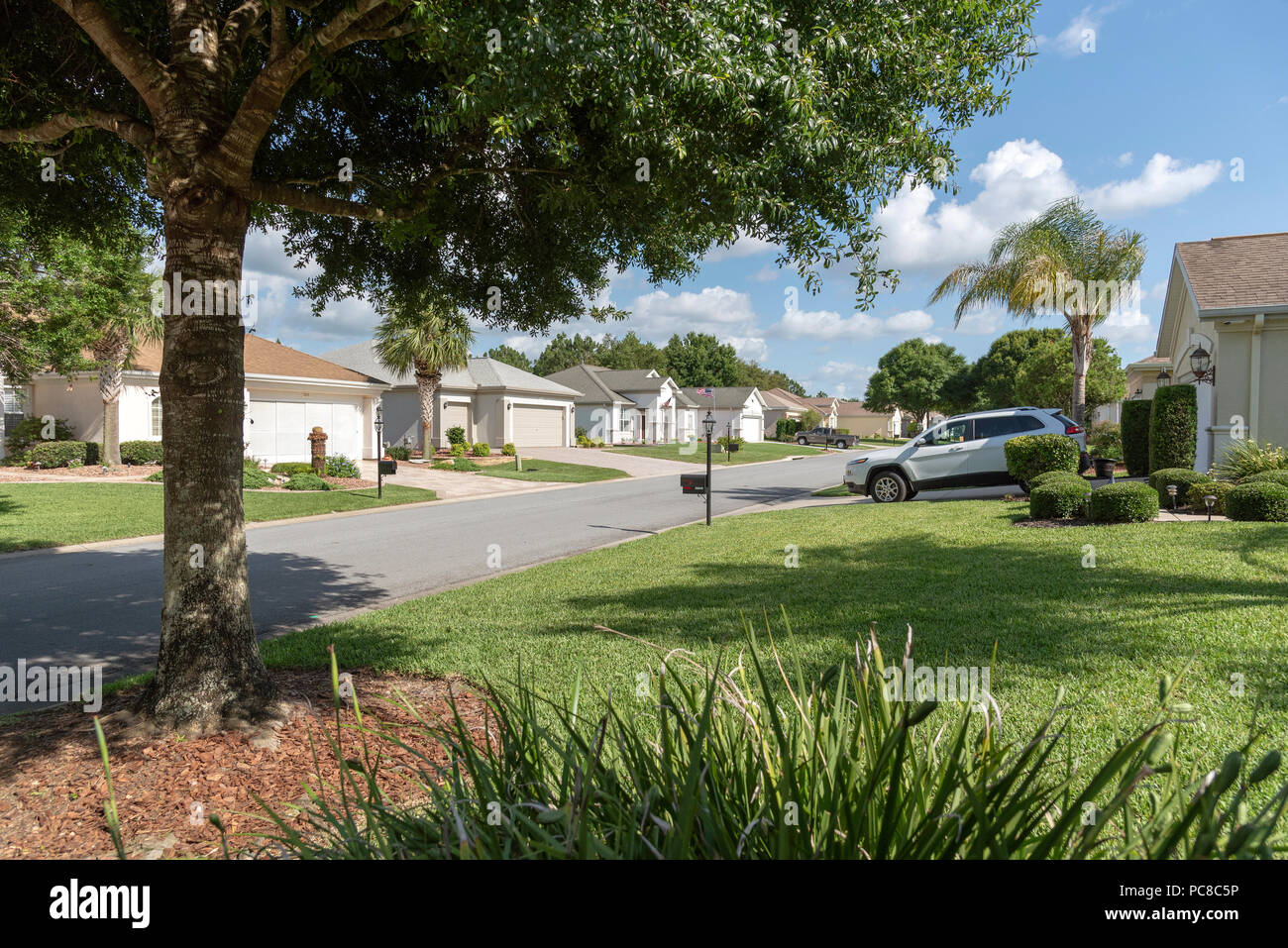 Wohnungsbau in Florida, USA für Rentner. Summerfield, Florida, USA Stockfoto