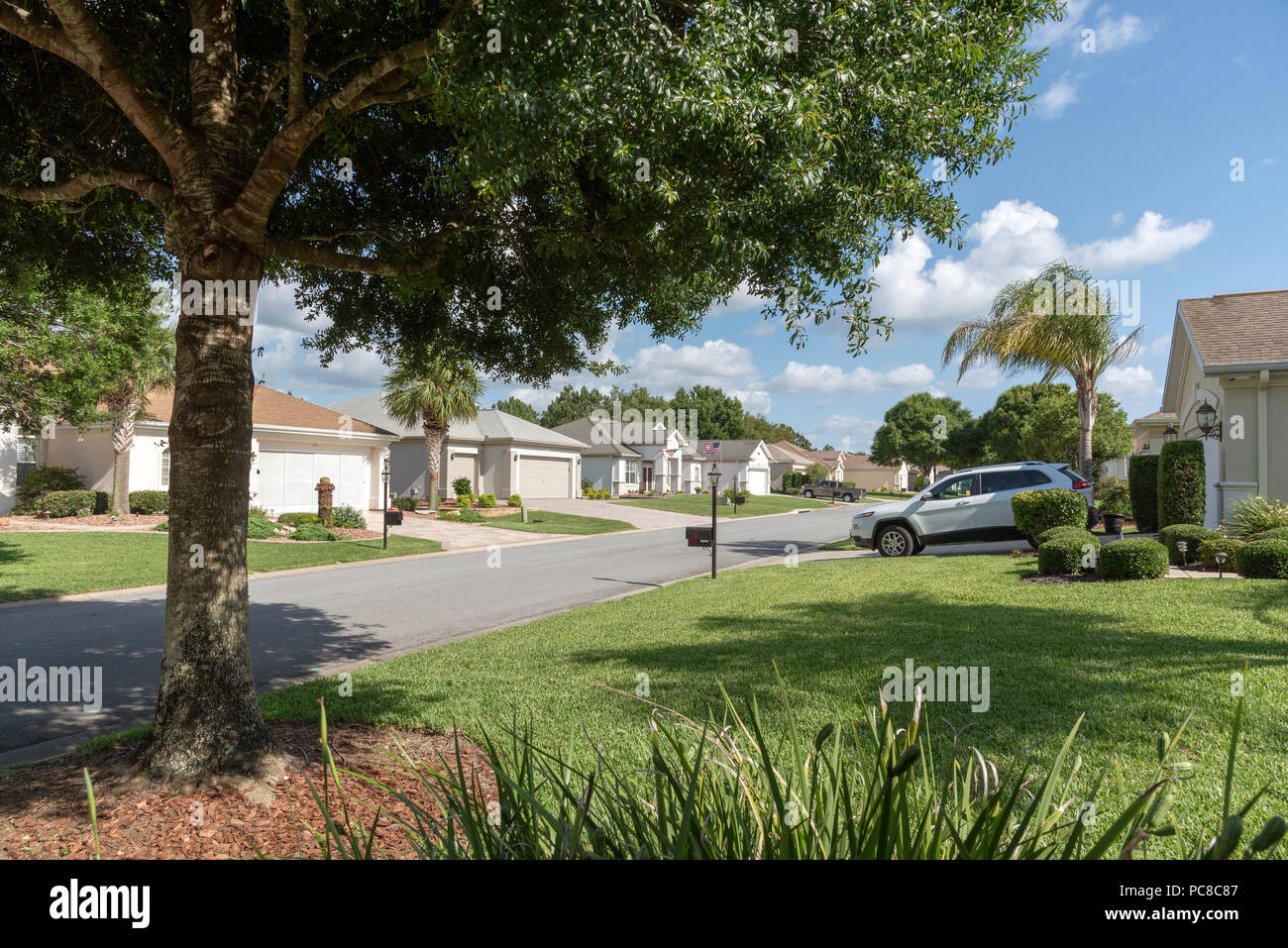 Wohnungsbau in Florida, USA für Rentner. Summerfield, Florida, USA Stockfoto
