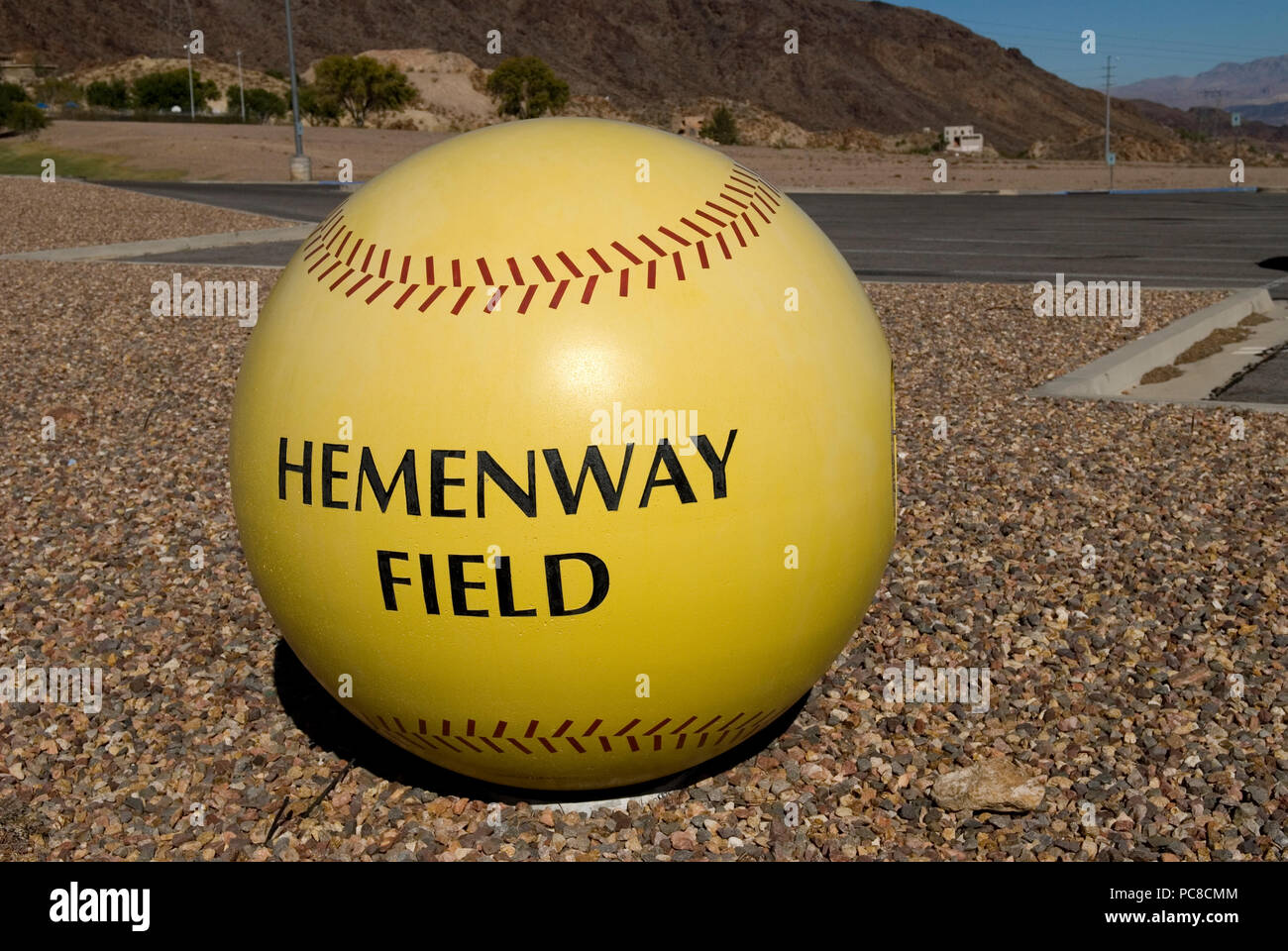 Riesen baseball Zeichen an Hemenway Feld Boulder City Nevada USA Stockfoto