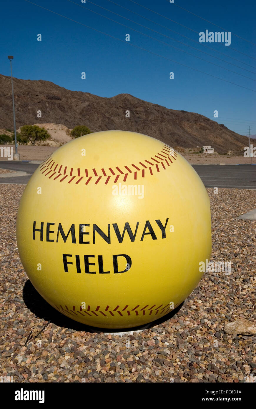 Riesen baseball Zeichen an Hemenway Feld Boulder City Nevada USA Stockfoto