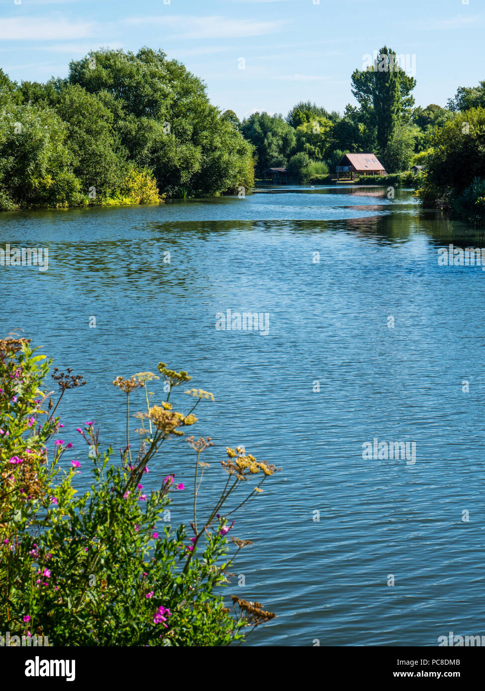 Bootshaus, Themse, Wallingford, Oxfordshire, England, UK, GB. Stockfoto