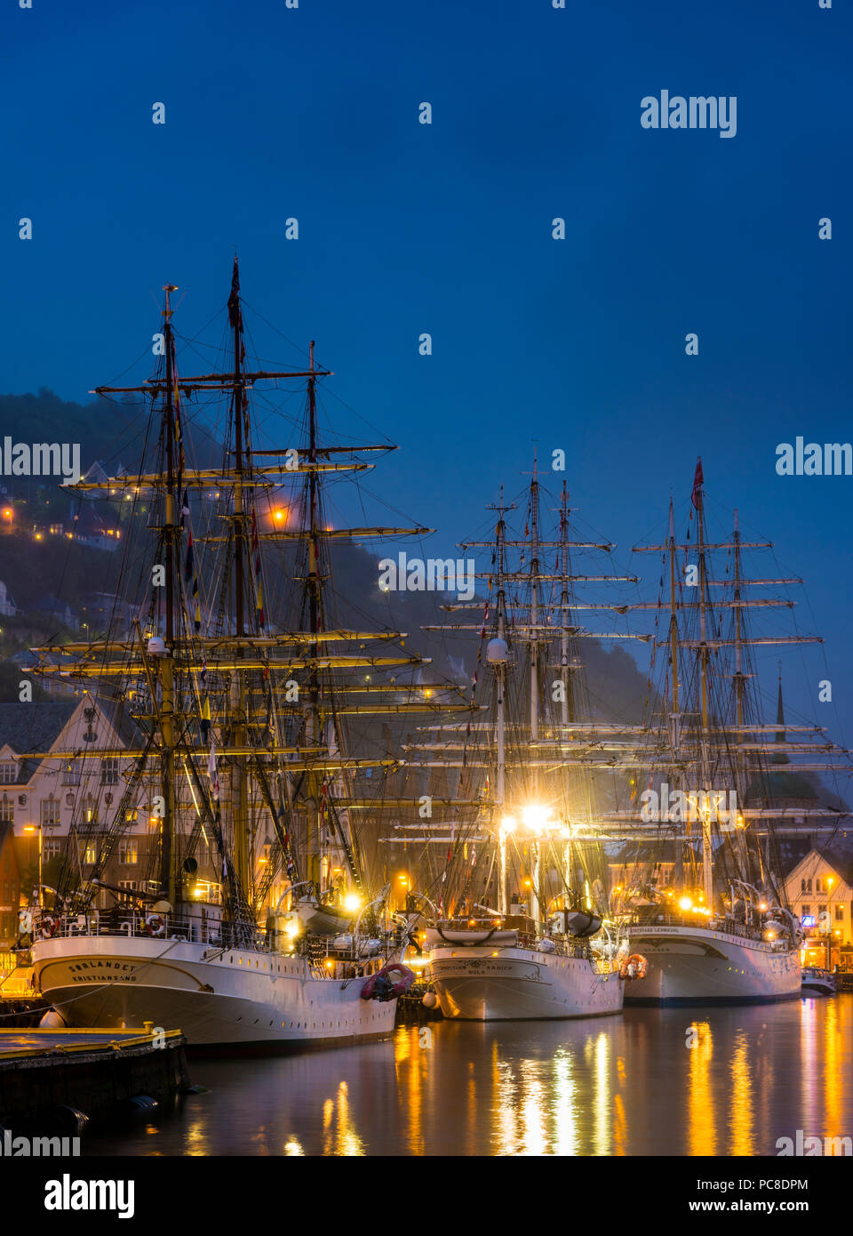 Segelschiff Festival in Bergen, Norwegen Stockfoto