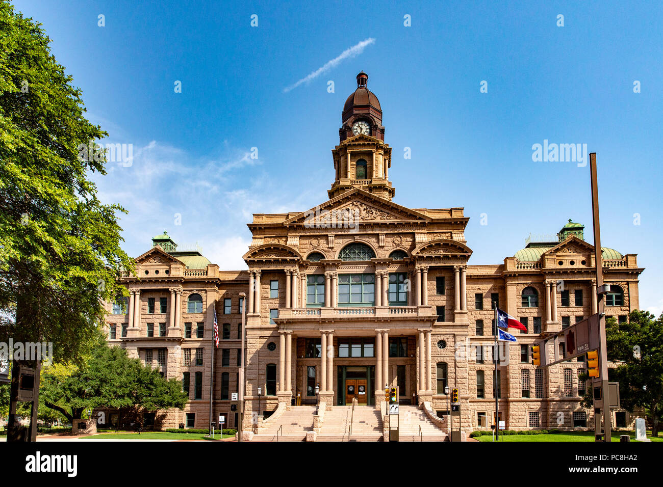 Die historische Tarrant County Courthouse in Ft. Wert in Renaissance Revival Stil im Jahre 1893 erbaut. Stockfoto