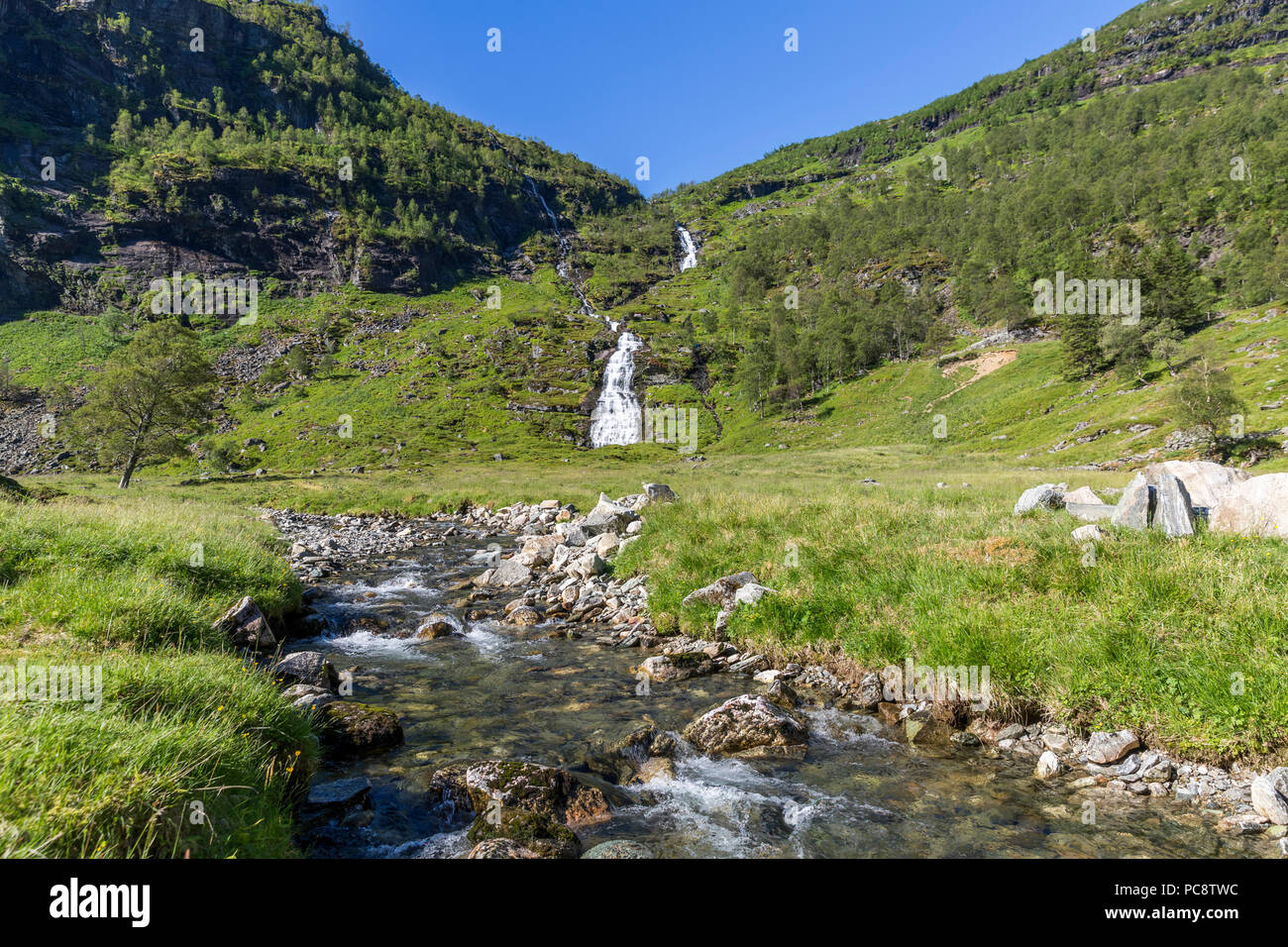Schöne Flam Tal in Norwegen Stockfoto