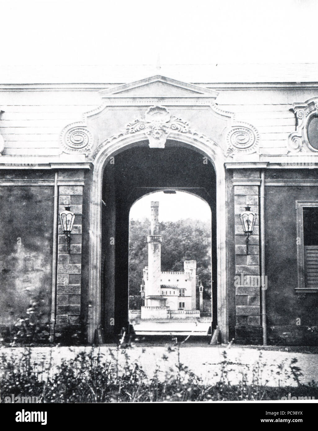 342 Jagdschloss Klein-Glienicke Stallbau Stockfoto