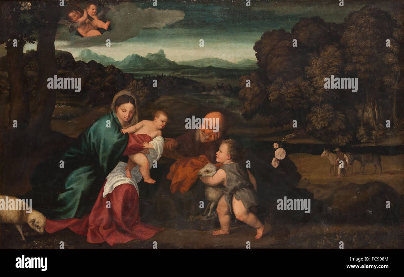 87 Die Heilige Familie mit dem Kind St John - Nationalmuseum - 17342 Stockfoto