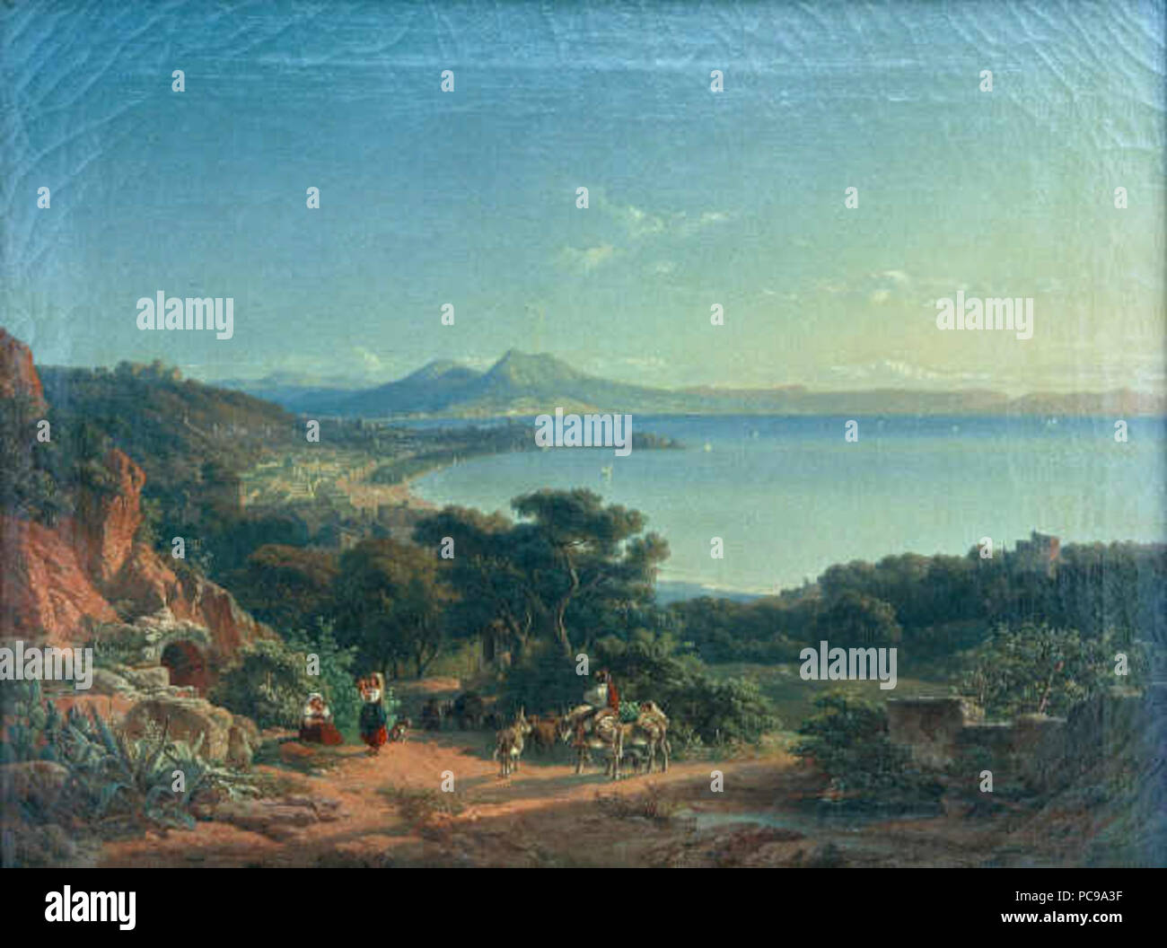 320 Johann Nepomuk - ott Ansicht-der-Bucht-von-Neapel Stockfoto