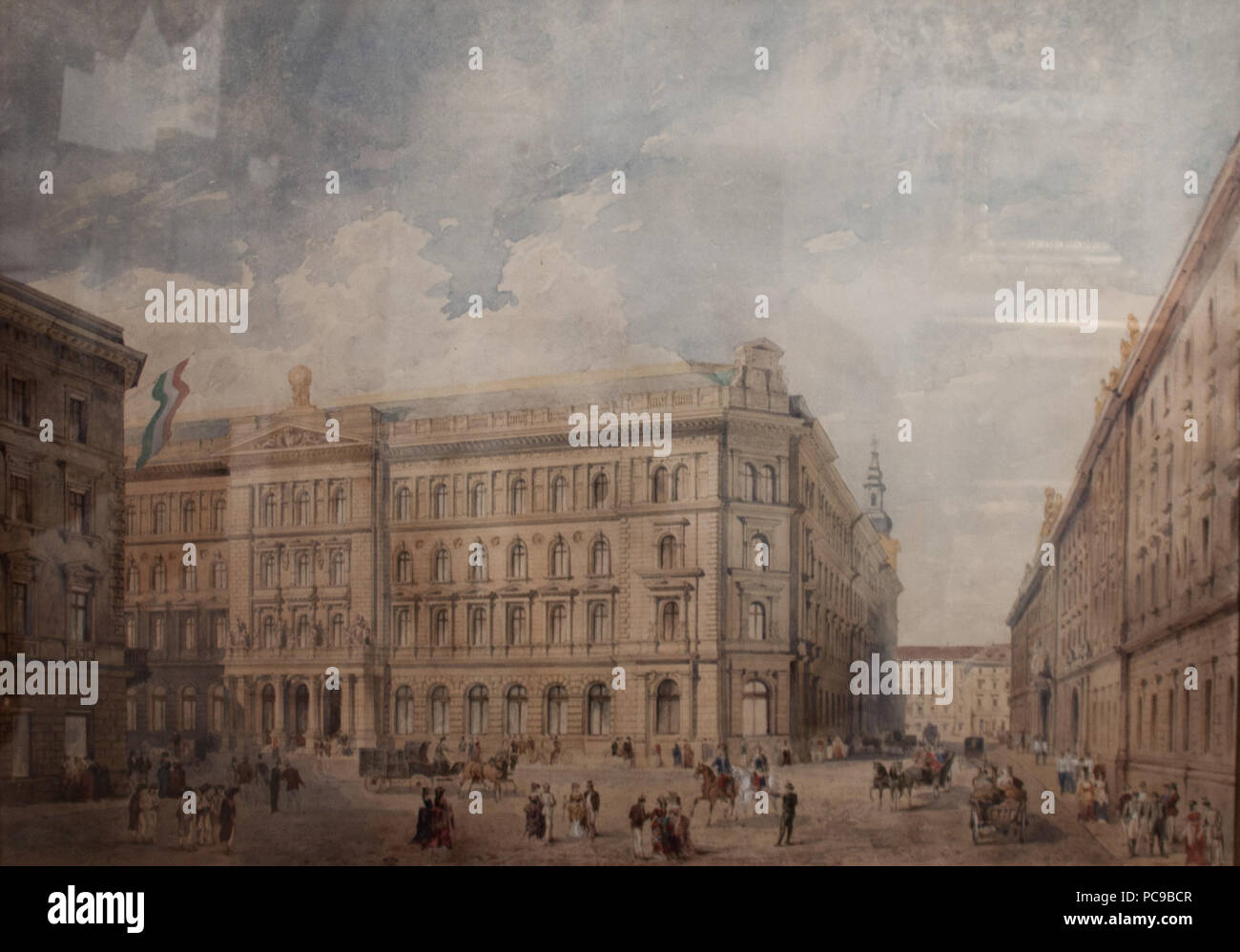 7 Alt, Rudolf - Die Invalidus Haus in Pest Stockfoto