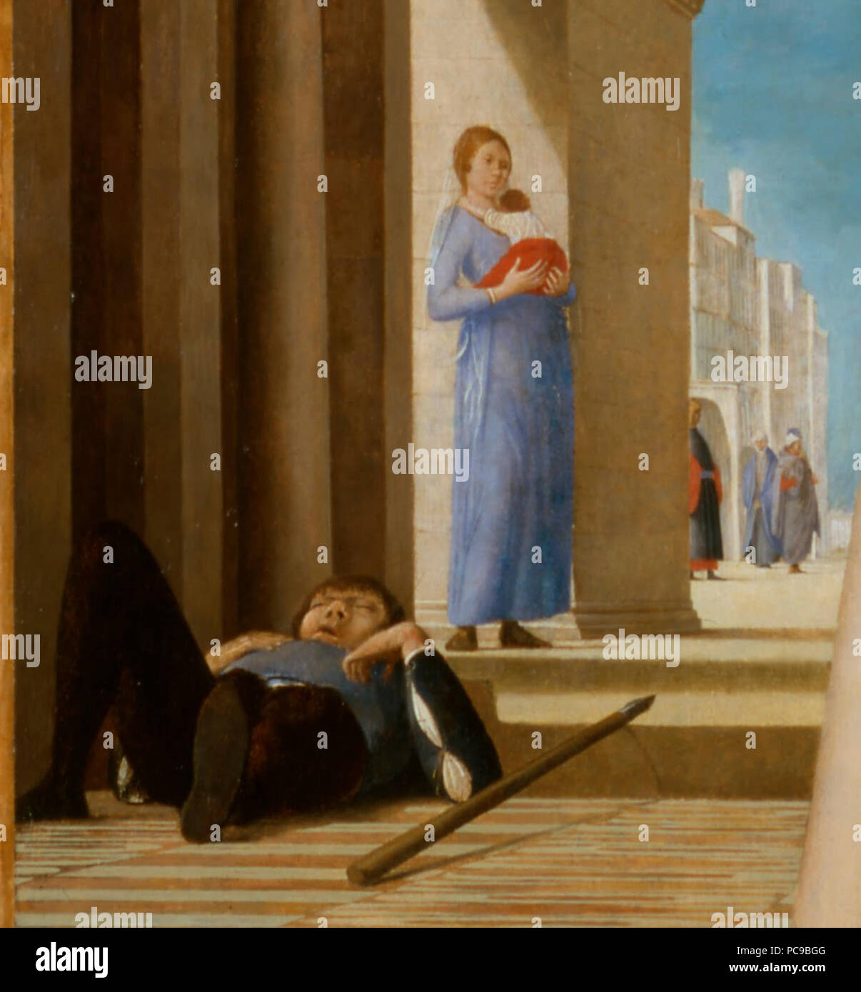 161 Detail2 Antonello da Messina - St. Sebastian Stockfoto