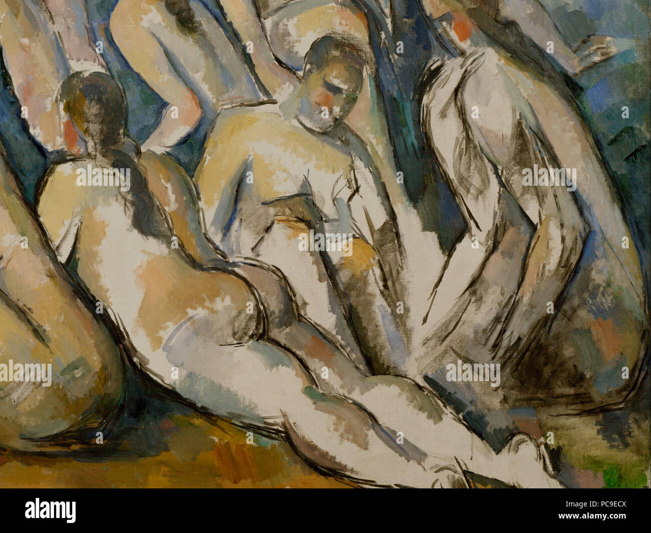 161 Detail von Paul Cézanne, Französisch - Die großen Badenden - Stockfoto