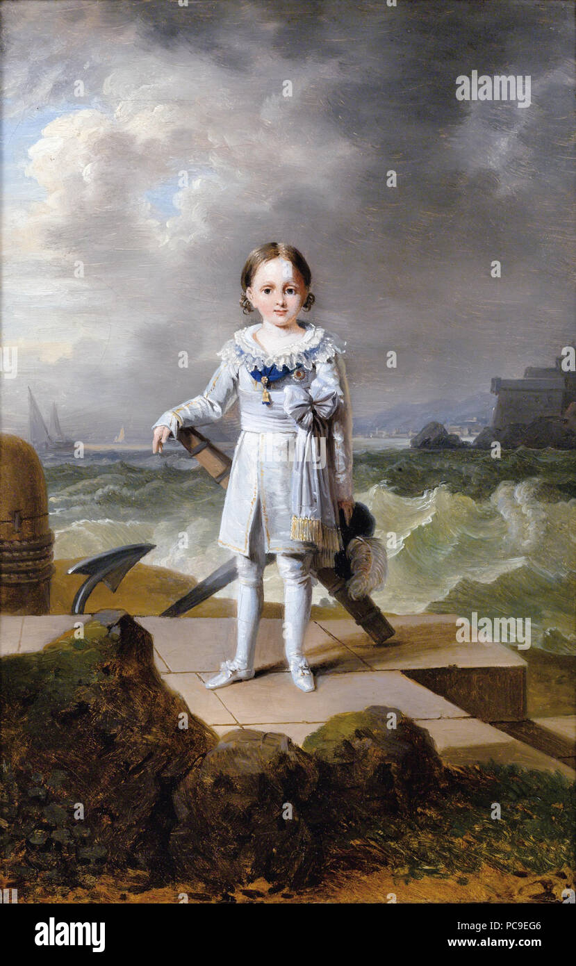 Étude préparatoire de Napoléon-Louis Bonaparte (1804-1831), Prinz français et altesse Imperiale, Prince Royal de Hollande en 1806 * Öl auf Leinwand 33 x 22 cm* ca 1810-1811 65 Napoléon-Louis Bonaparte, von François-Joseph Kinson Stockfoto