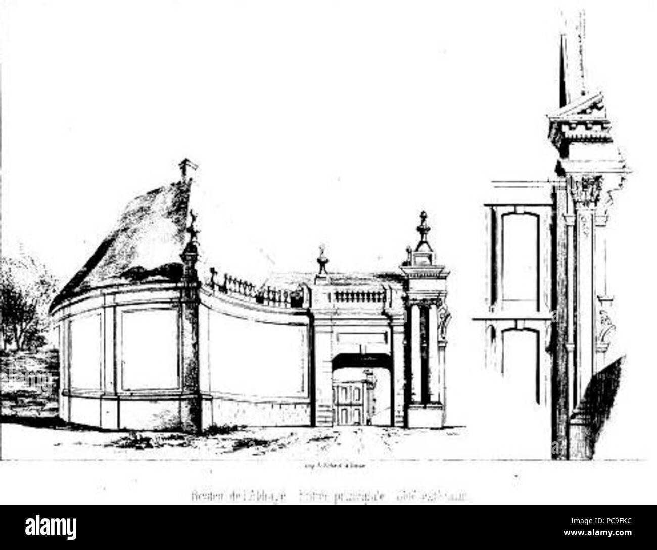 423 Mont-Saint-Eloy - Entrée principale Stockfoto