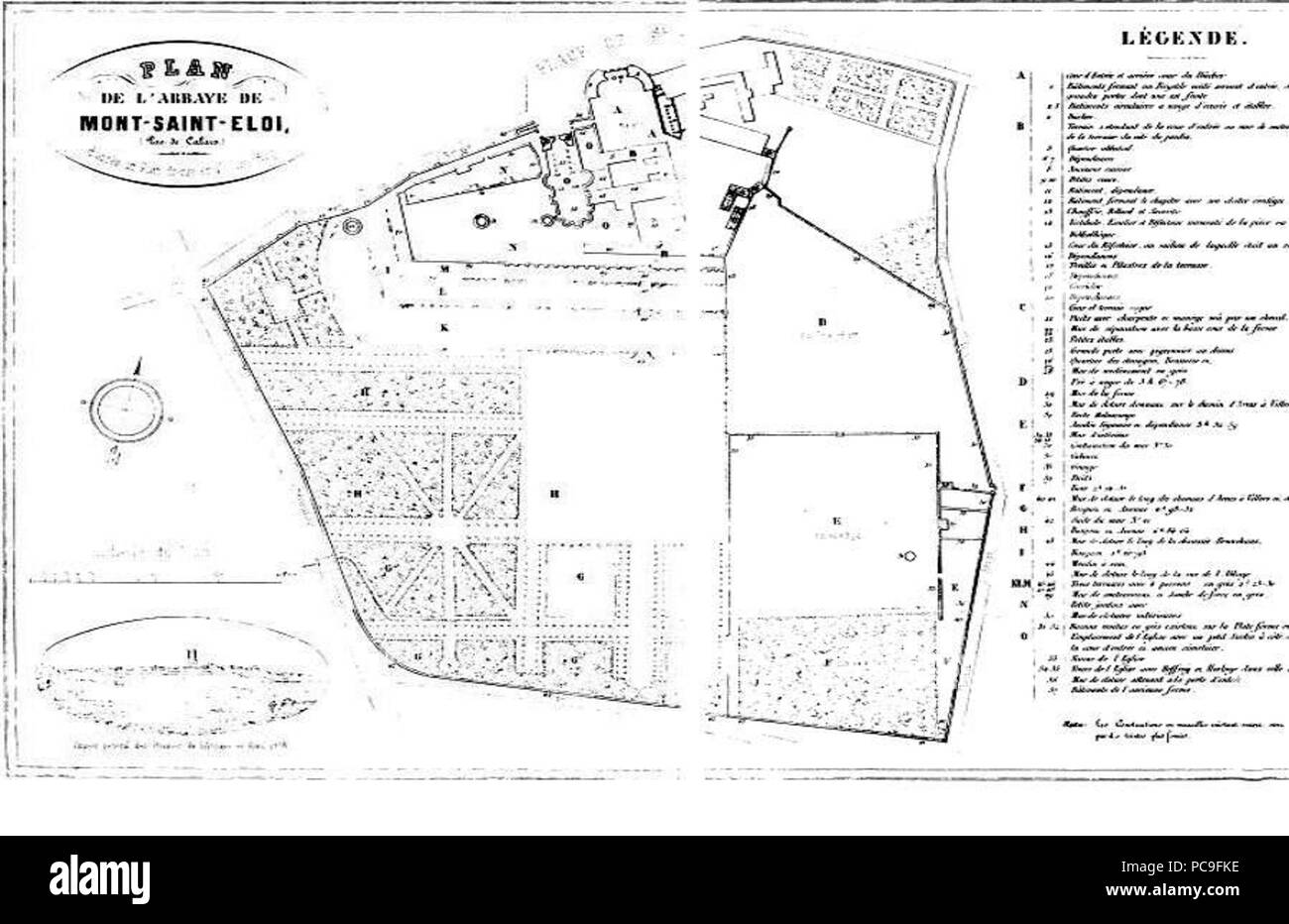 423 Mont-Saint-Eloy Plan 2 Stockfoto