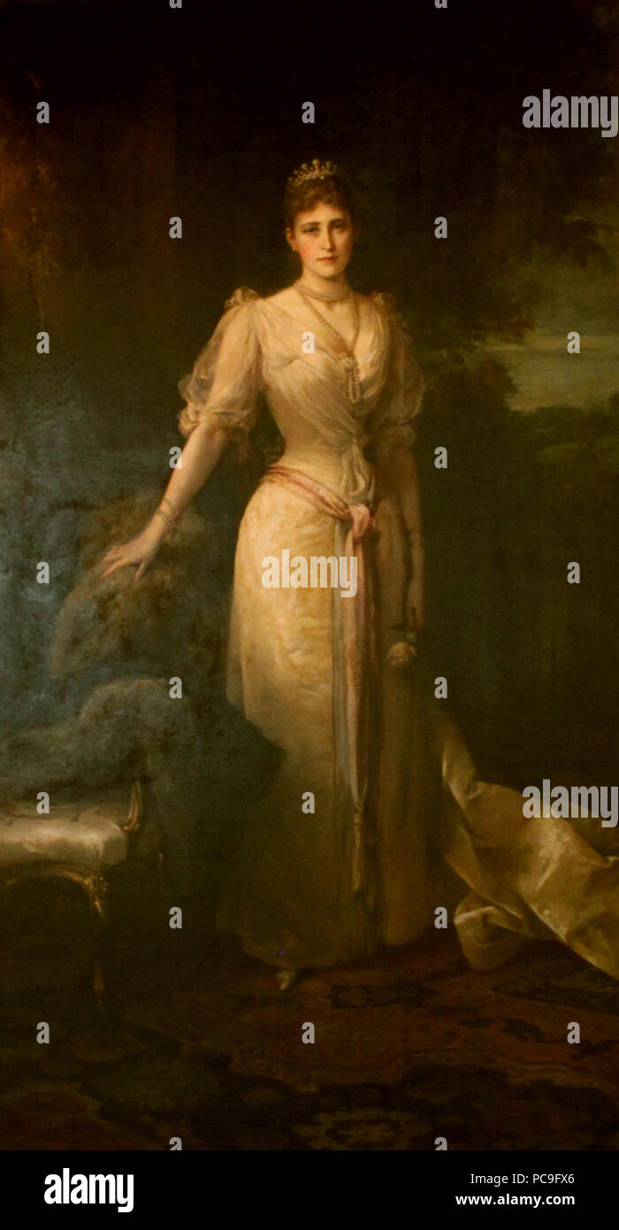 228 Friedrich August von Kaulbach - Porträt der 18 Jahre alten Alexandra Feodorovna Stockfoto