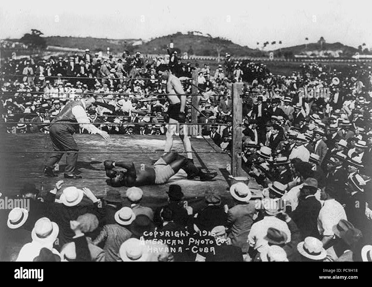 63 Willard-Johnson Kampf Stockfoto