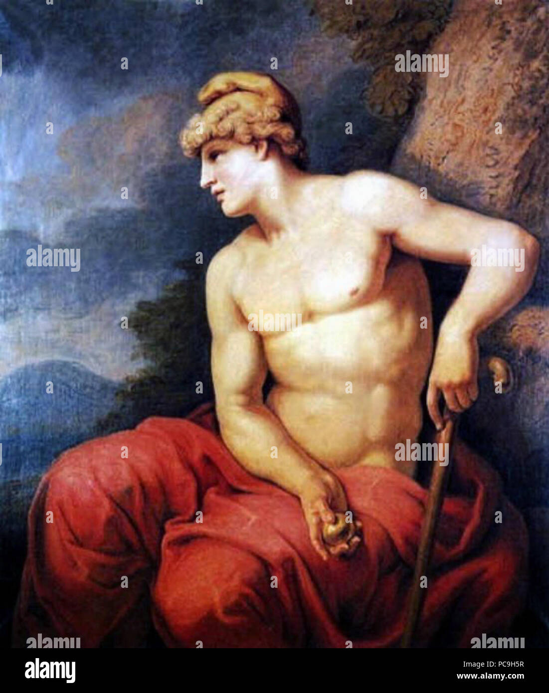 49 Johann Heinrich Wilhelm Tischbein - Paris mit dem Apfel, 1815 Stockfoto