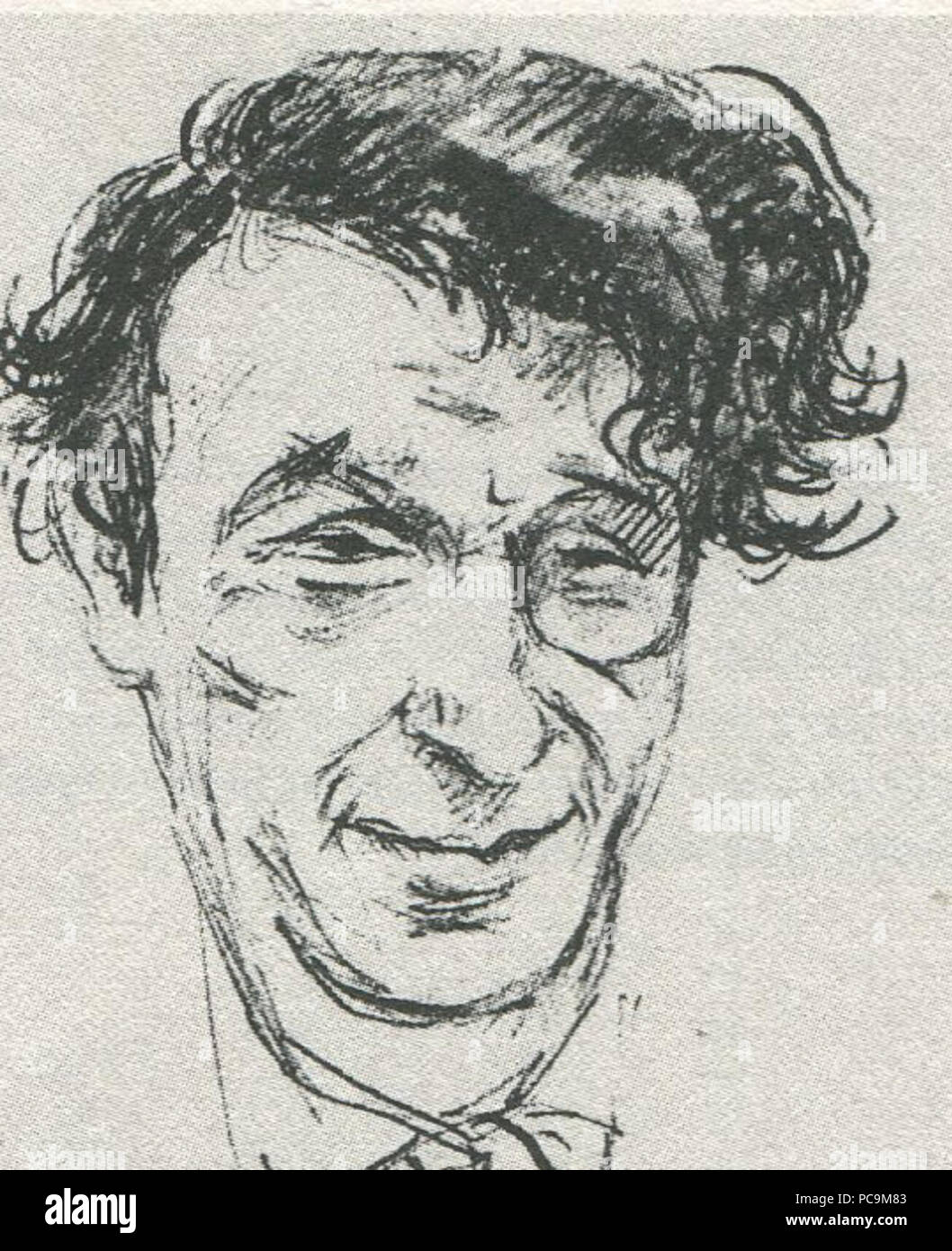 Anton Kuh 1926 gezeichnet von Emil Orlik 52 AntonKuh 1926 Stockfoto