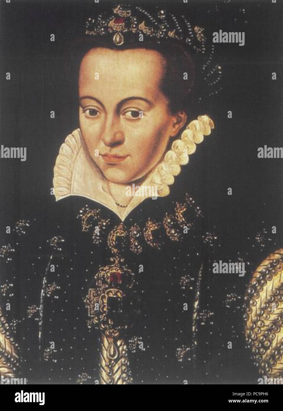 Nach Anthony Mor-Portrait von Anna von Sachsen. Stockfoto