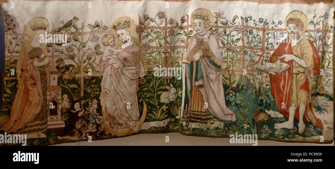 385 Madone au jardinet (Tapisserie de Saint-Jean-Saverne) 10. Stockfoto