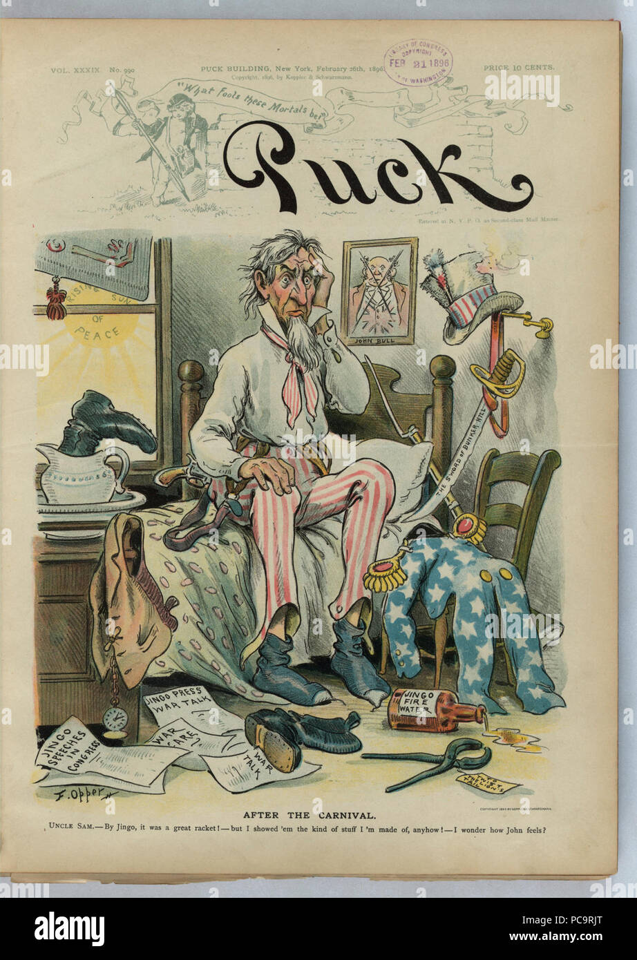 Nach dem Karneval - F. Opper. Stockfoto