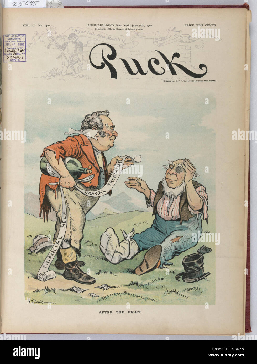 Nach dem Kampf - J.S. Pughe. Stockfoto