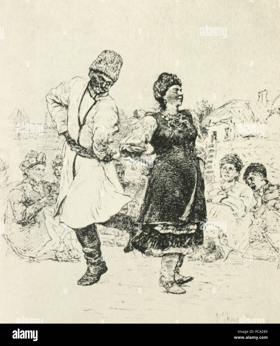 212 Volkstanz Kozachok Stockfoto