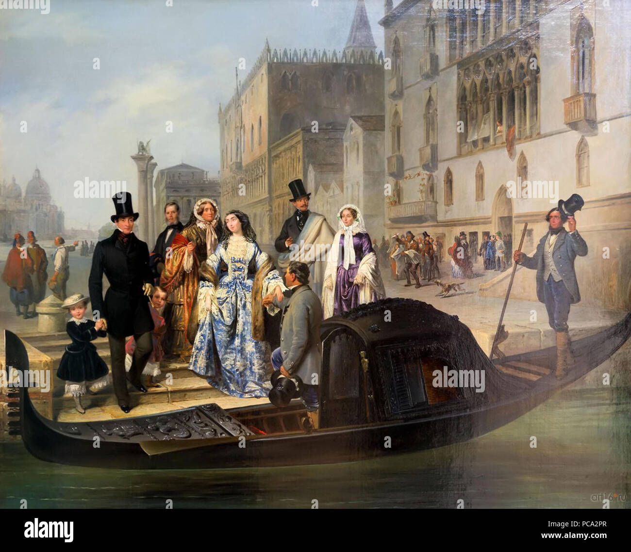 202 Famiglia Tolstoj a Venezia Stockfoto