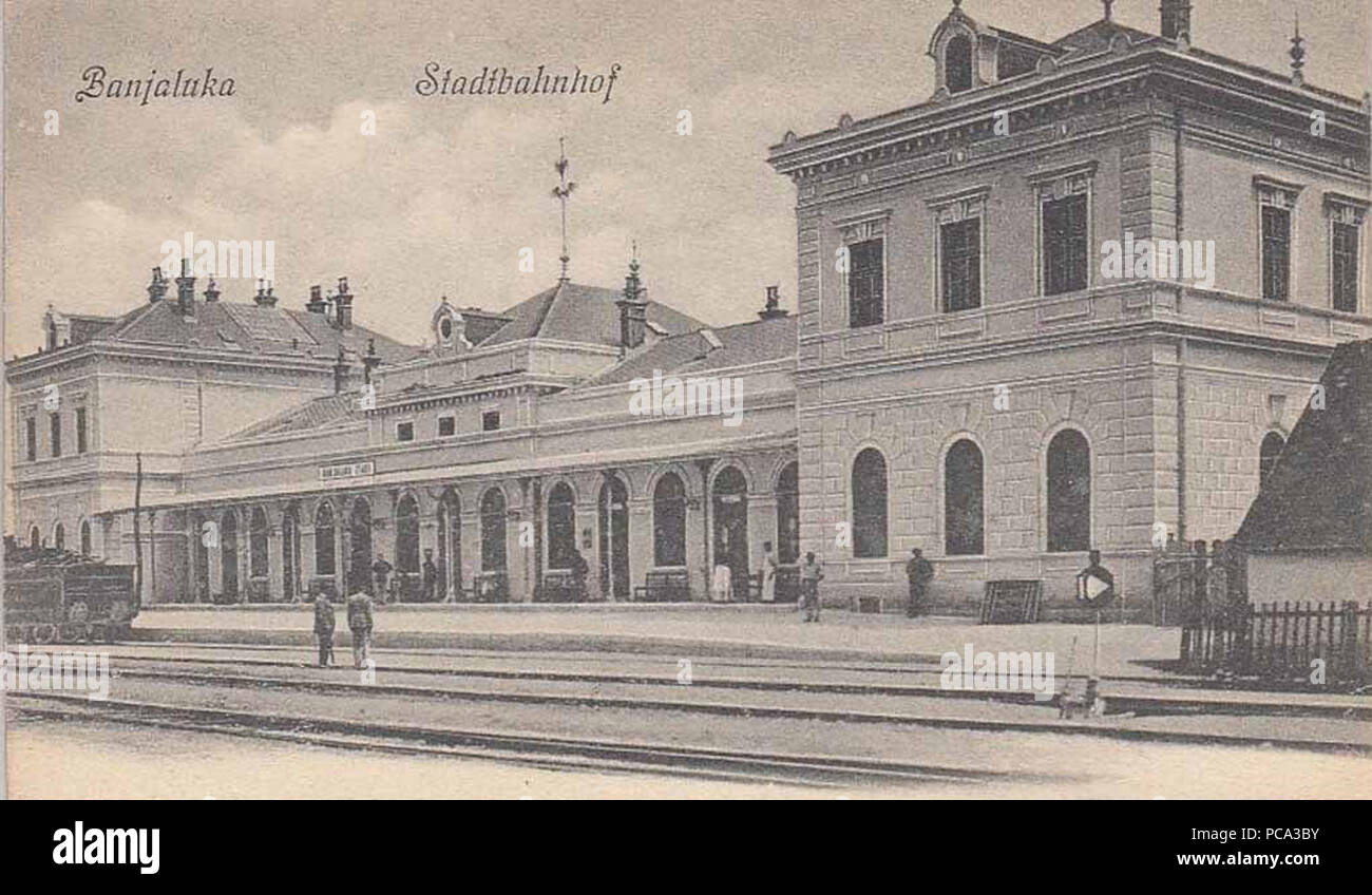 5 Banjaluka Stadtbahnhof Stockfoto