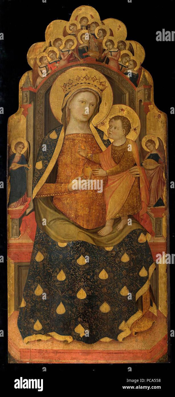 16 4 Stefano di Sant'Agnese, Madonna in trono col Bambino, Post 1385, Tempera su tavola, 138 x 60 cm, Museo Correr, Venedig Stockfoto