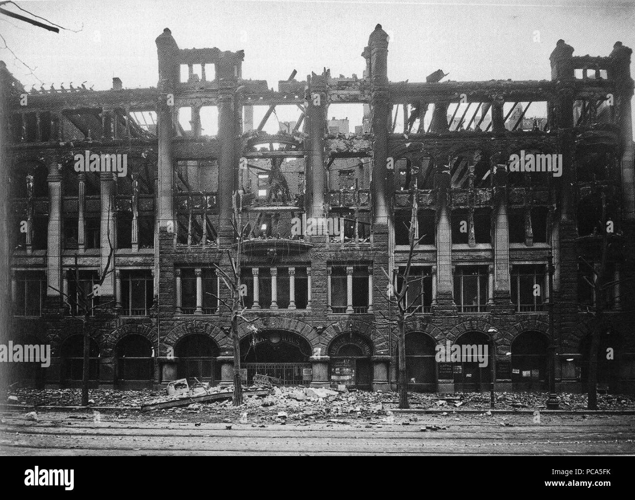 AHW Kapp-Putsch zerstoertes Volkshaus Leipzig 19 3 1920. Stockfoto