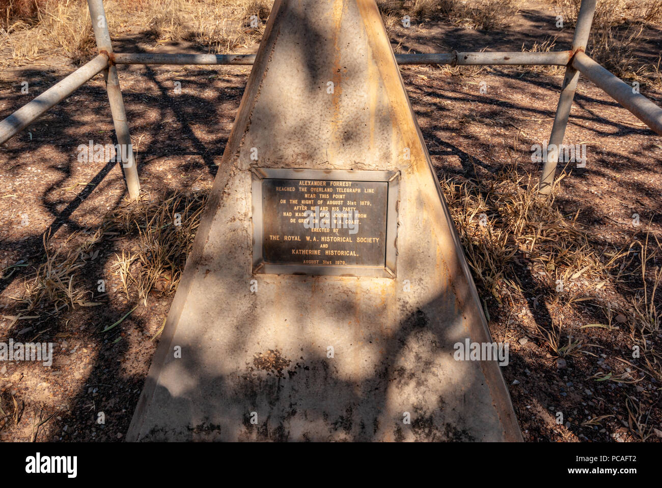 ALEXANDER FORREST, OVERLAND TELEGRAPH LINE, ROYAL WEST AUSTRALIAN HISTORICAL SOCIETY UND KATHERINE HISTORICAL Stockfoto