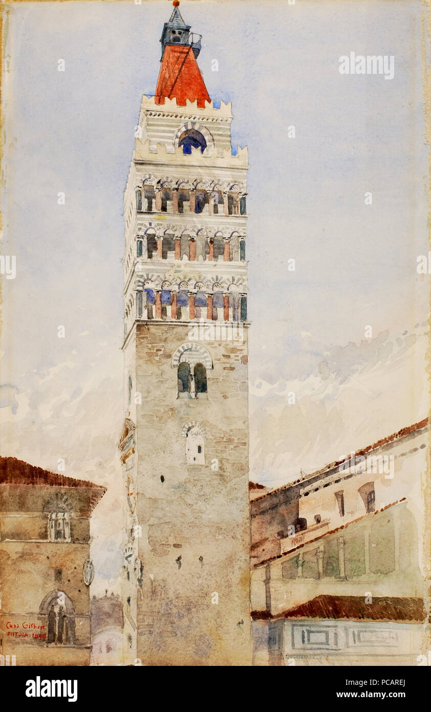 118 Turm der Kathedrale, Pistoia, Italien VSV -1962.13.35 1. Stockfoto