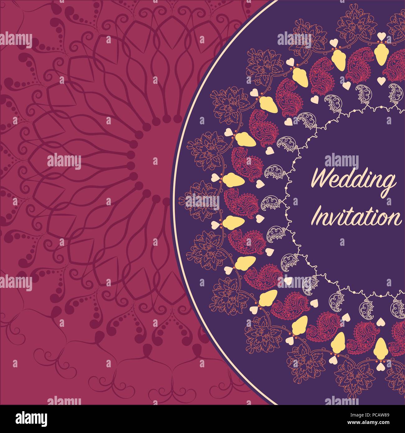 Hochzeit Einladungskarte Stock Vektor