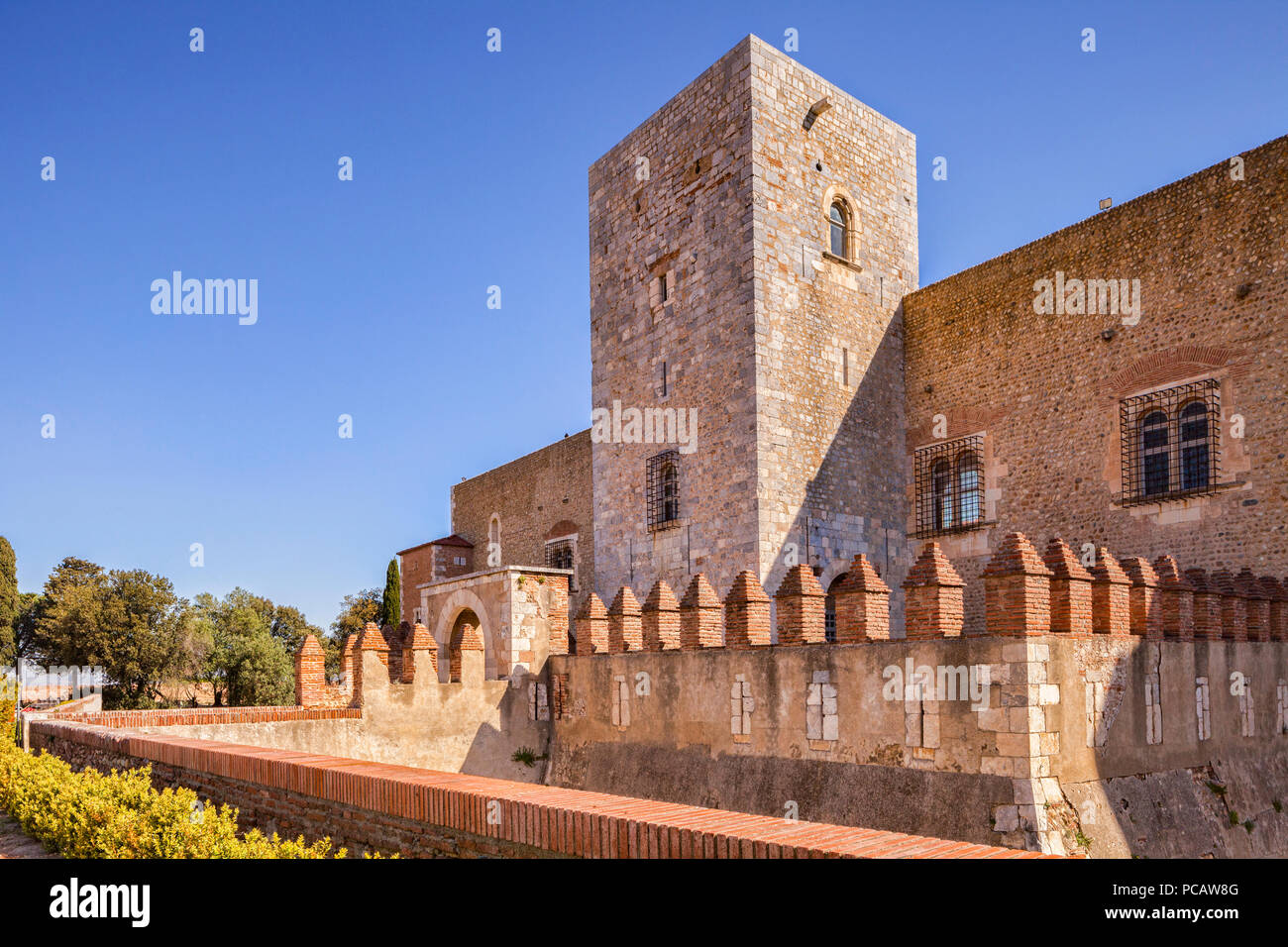 Palast der Könige von Mallorca in Perpignan, Languedoc-Roussillon, Pyrenees-Orientales, Frankreich. Stockfoto Palast der Könige von Mallorca in Perpignan, Languedoc-Roussillon, Pyrenees-Orientales, Frankreich. Stockfoto