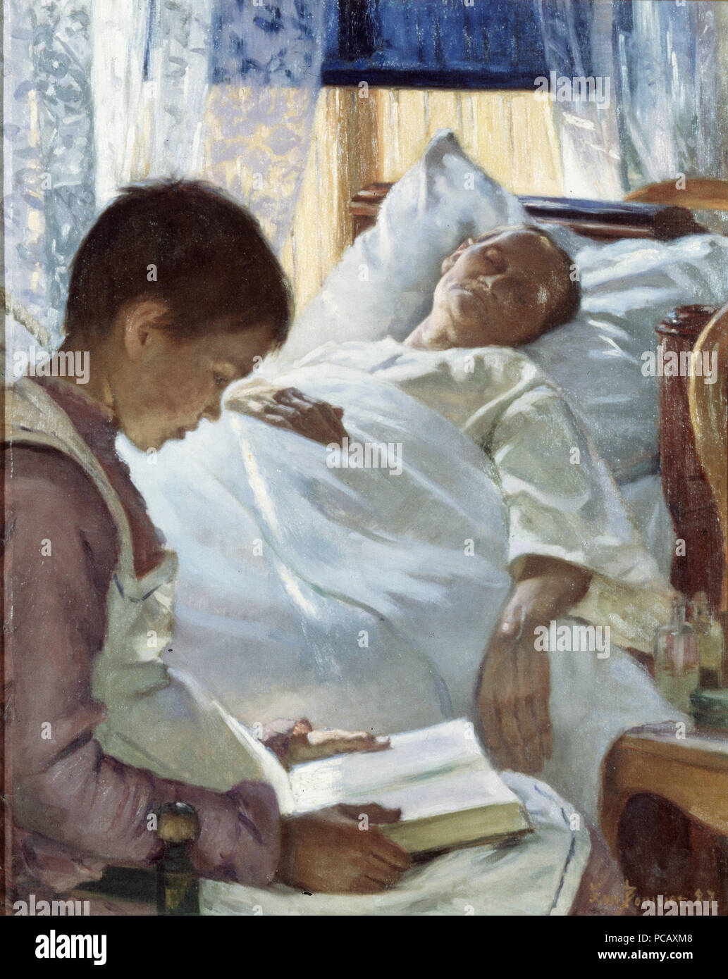 76 Reflexion in Blau (Eva Bonnier) - Nationalmuseum - 18706 Stockfoto