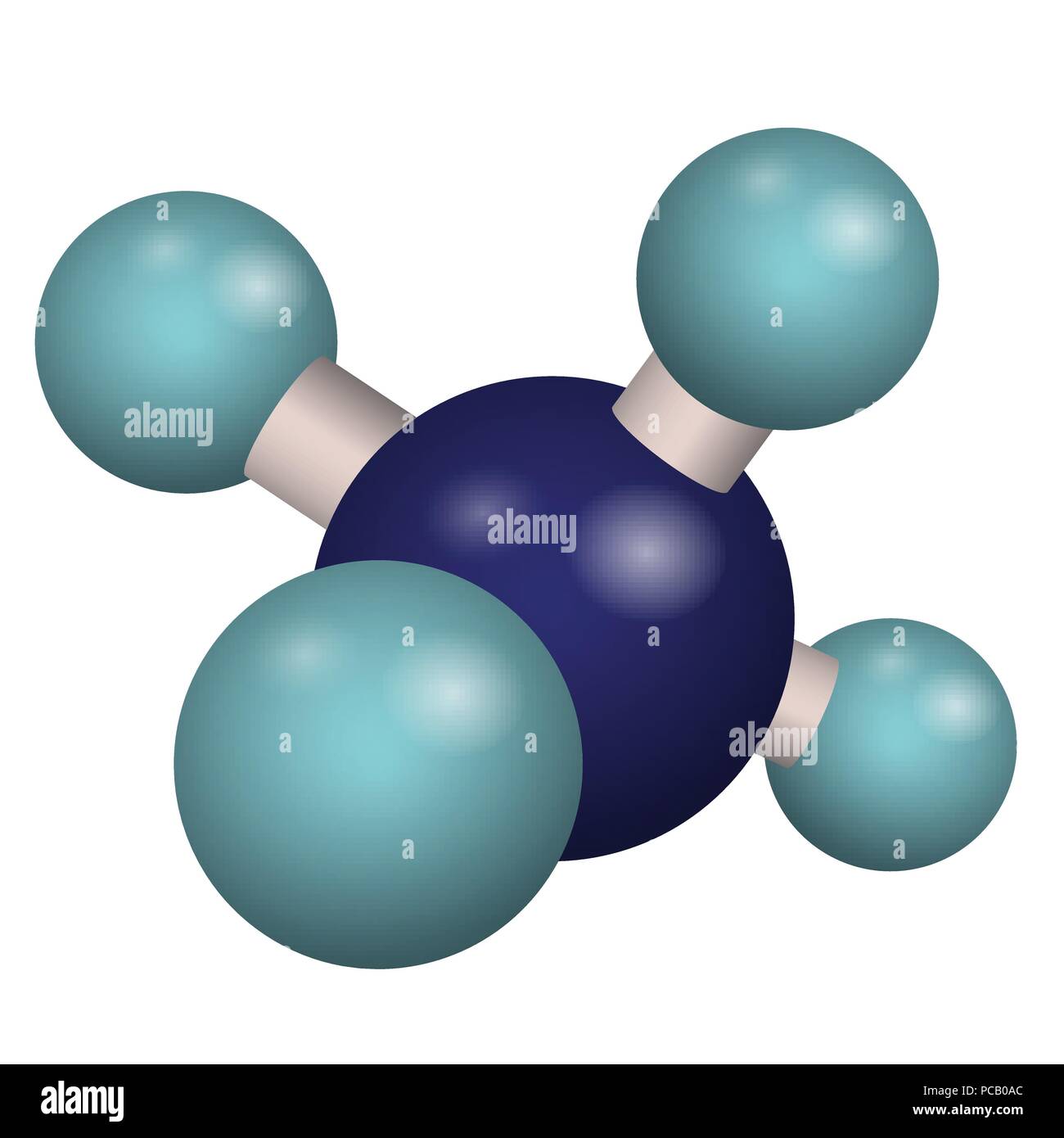 Die Chemische Formel Von Methan 3d Modell Molekul Ch4 Vector Illustration Stock Vektorgrafik Alamy