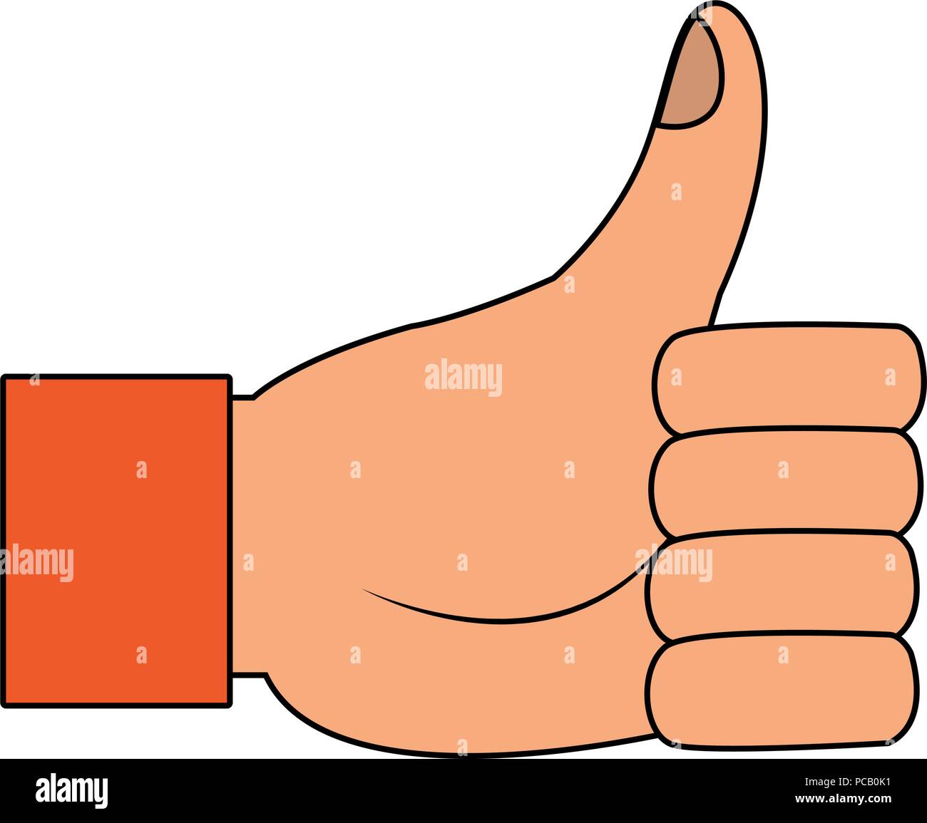 Daumen hoch Handzeichen Stock-Vektorgrafik - Alamy