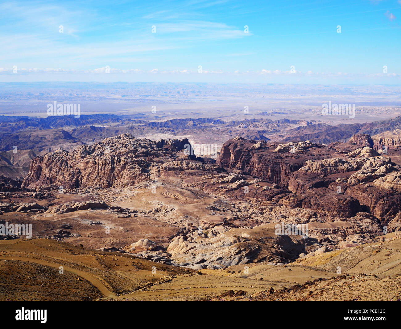 Blick von Kings Highway, Petra, Jordanien Stockfoto