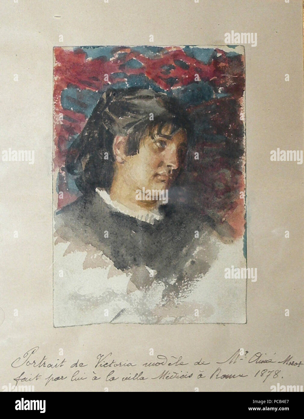 Aimé Nicolas Morot, 1878 - Portrait von Victoria in der Villa Medici, Rom, Italien. Stockfoto