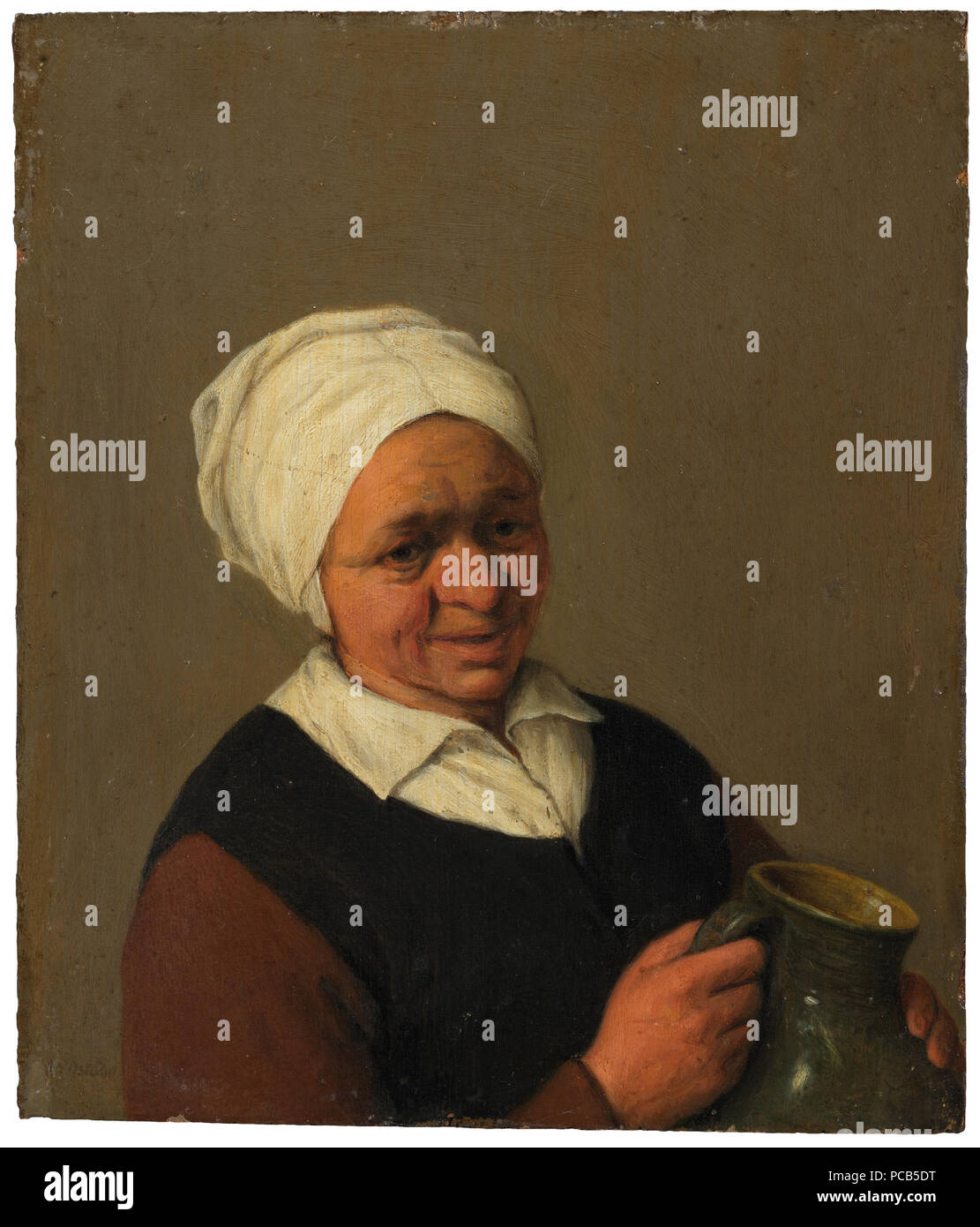 16 Büste einer alten Bäuerin Holding eine Kanne - Nationalmuseum - 17551 Stockfoto