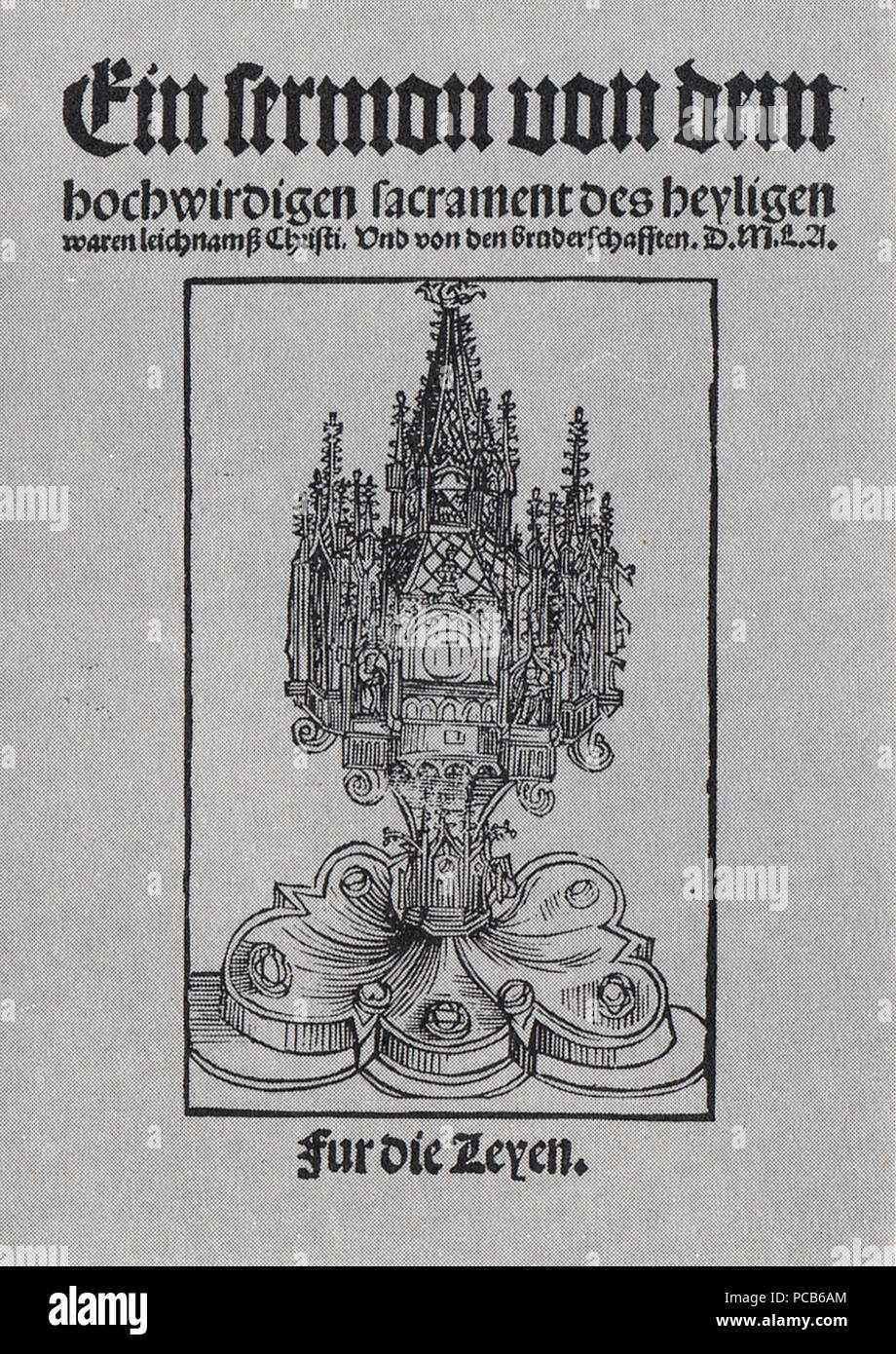 181 Ein Predigt von dem hochwürdigen Sakrament Stockfoto