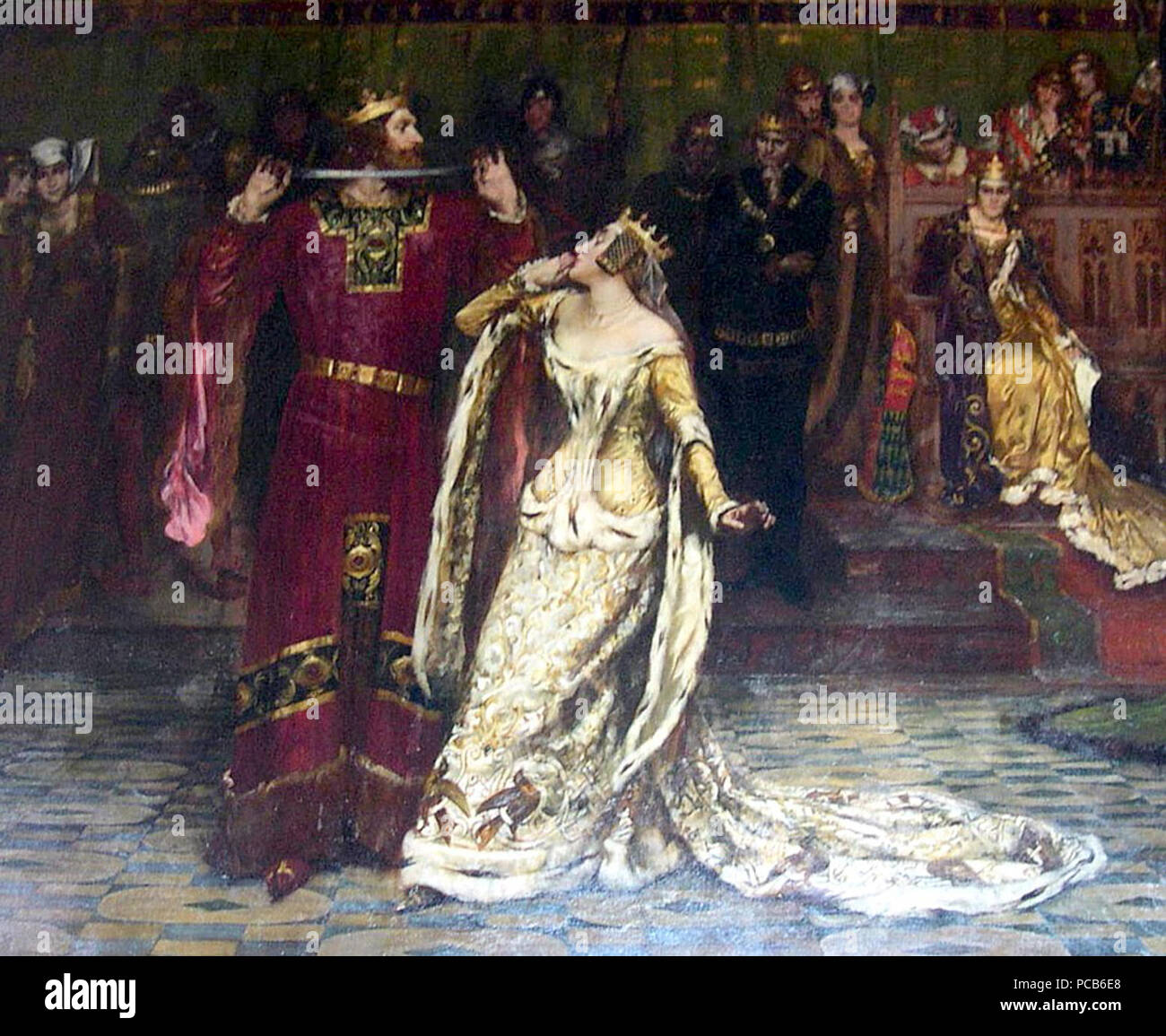 32 Albert Chevallier Tayler-Zeremonie Der Strumpfband 1901 Stockfoto