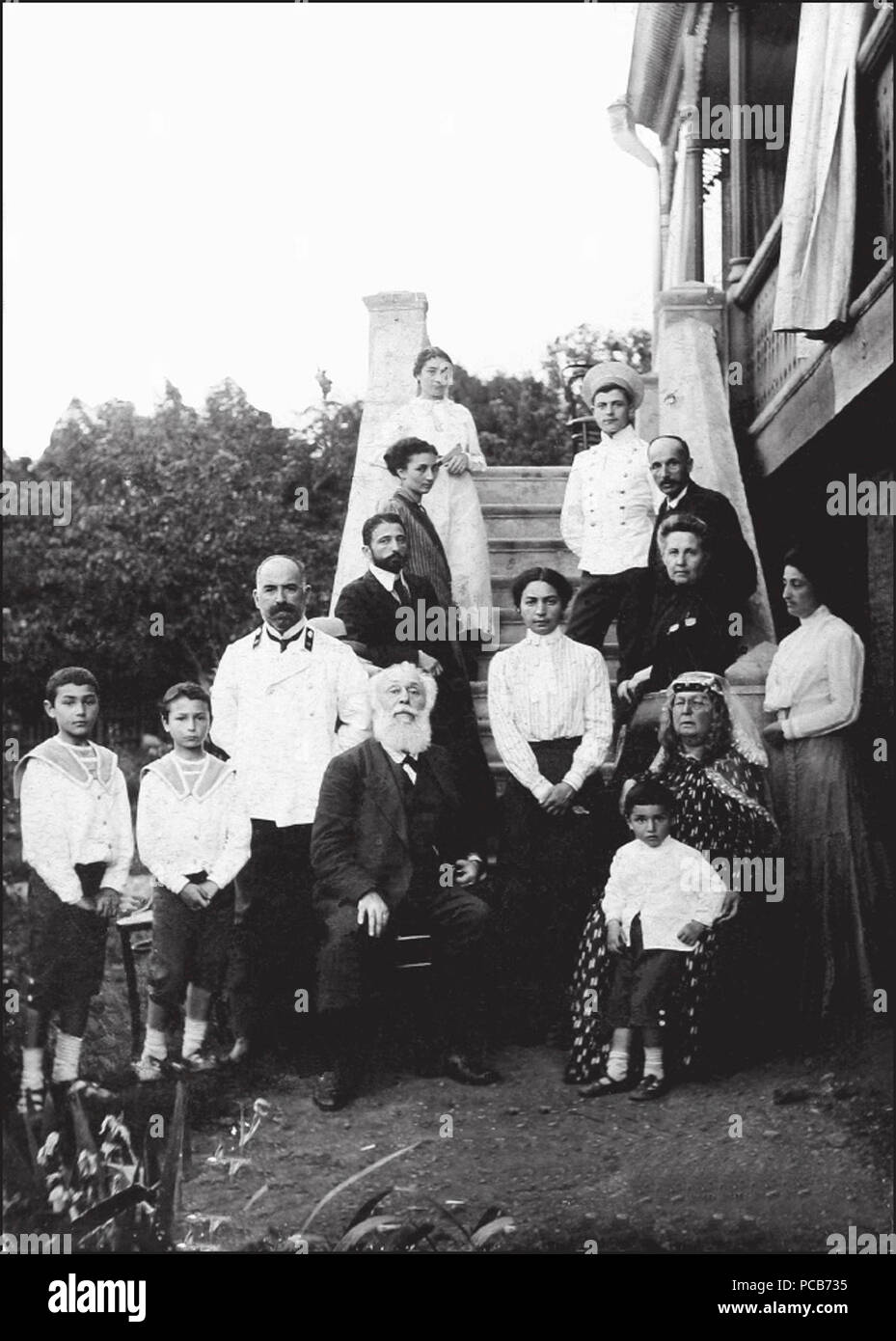 Akaki Tsereteli Besuch der Familie in Vachnadziani Jandieri, Kachetien. 1911. Stockfoto