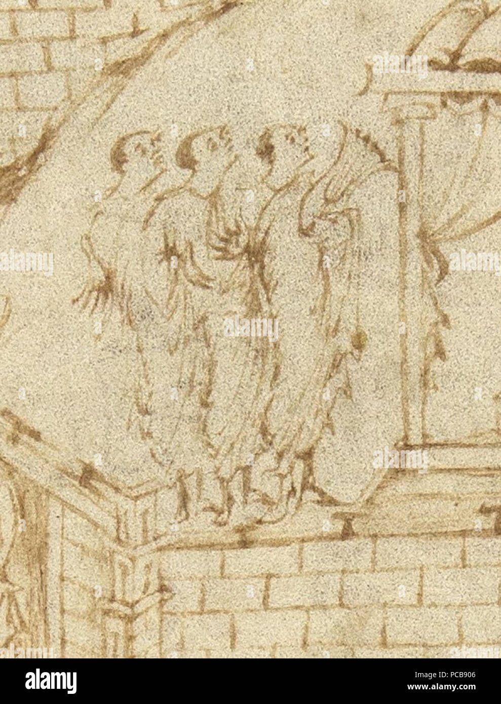 624 Utrechts-Psalter PSALM 134 Lyra Stockfoto