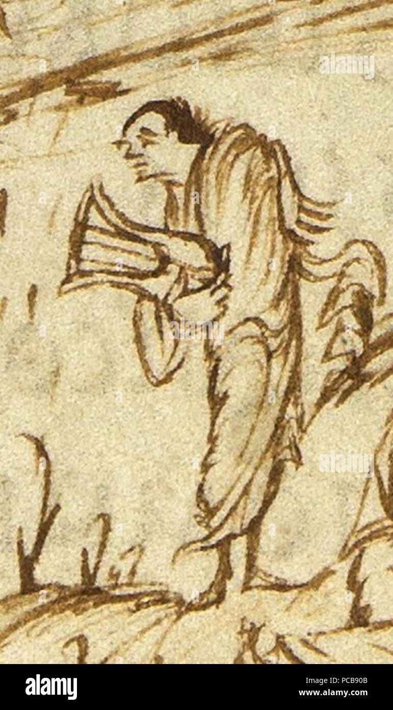 624 Utrechts-Psalter Psalm-145-PS-146 Lyra Stockfoto