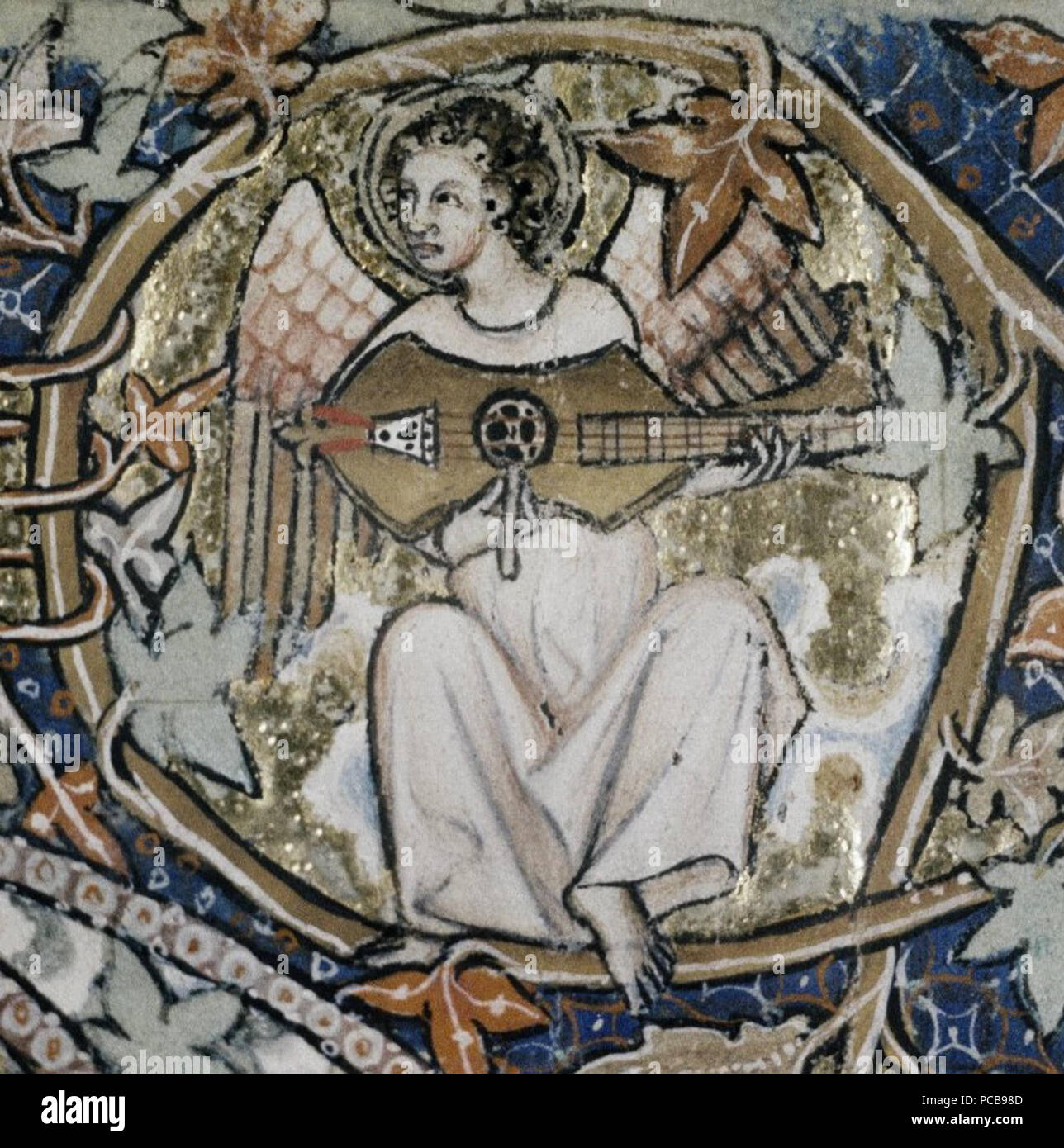 458 Ormesby Psalter Citole Stockfoto